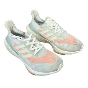 Adidas Boost White and Pink Sneakers size 7.5